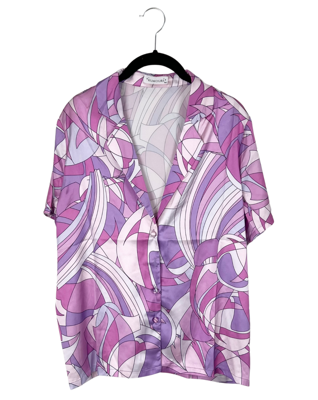 Purple and Pink Abstract Top - Small/Medium