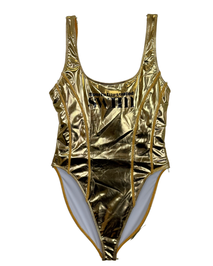 Metallic Gold One Piece Swimsuit - XS, S, M, L, XL, XXL