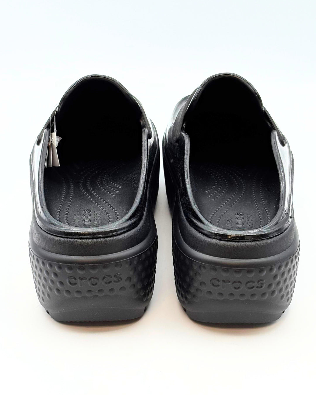 Crocs Platform Black Loafer Slides - Women's Size 9