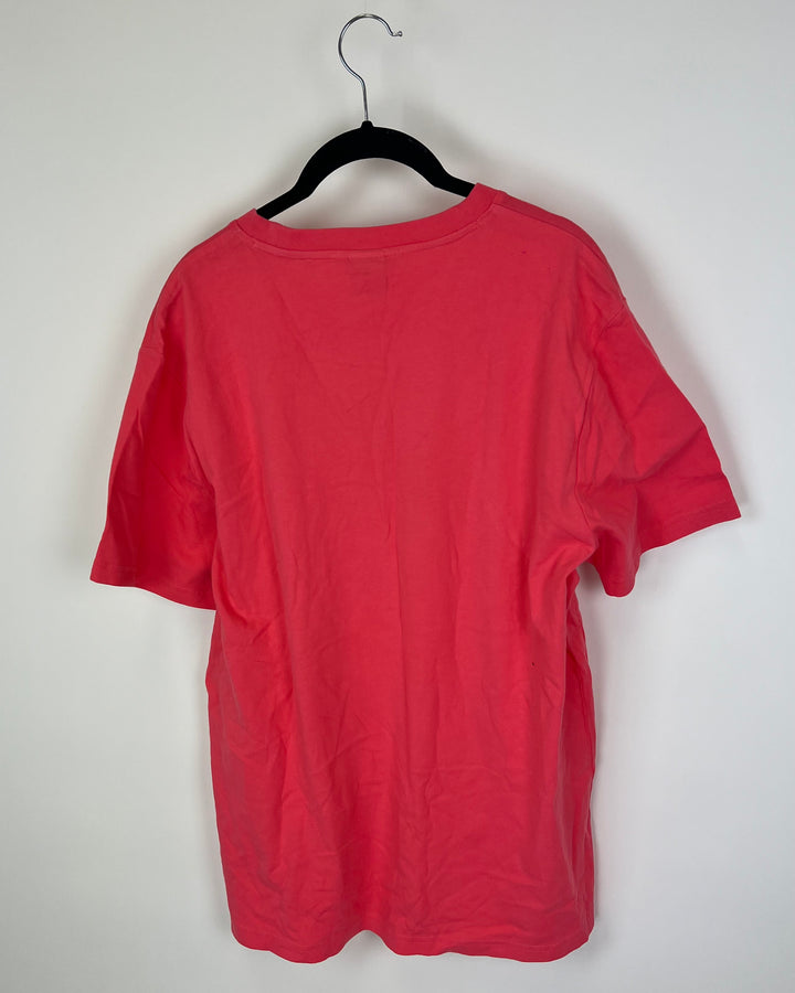 MENS Bright Coral T-Shirt - Medium