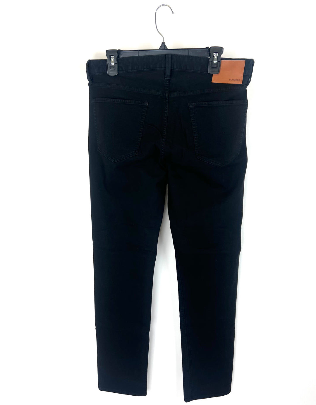 MENS Jet Black Jeans - Size 34/32 Slim Fit