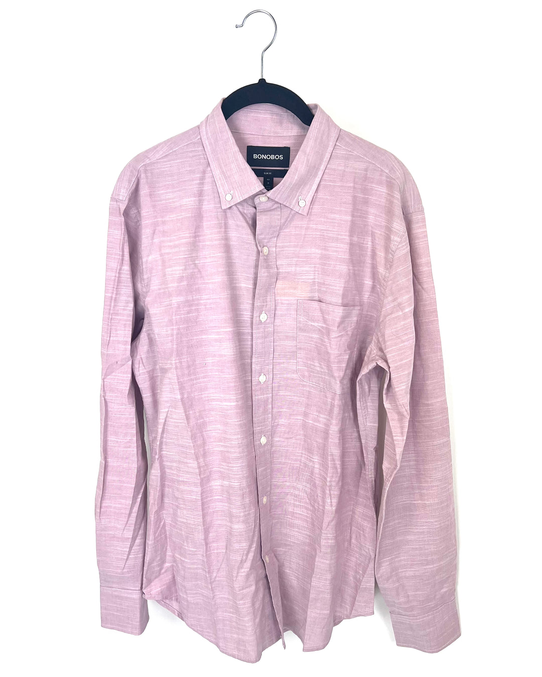 mens lilac dress shirt Men's Basic Solid Color Button Up (Lilac) / 5X-Large/21-21.5 Neck/36-37 Sleeve Men's Purple Dress Shirts