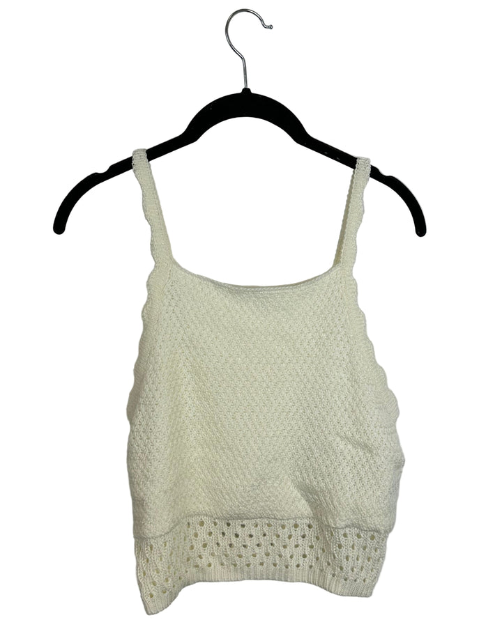 Ivory Crochet Tank Top - Size 2/4