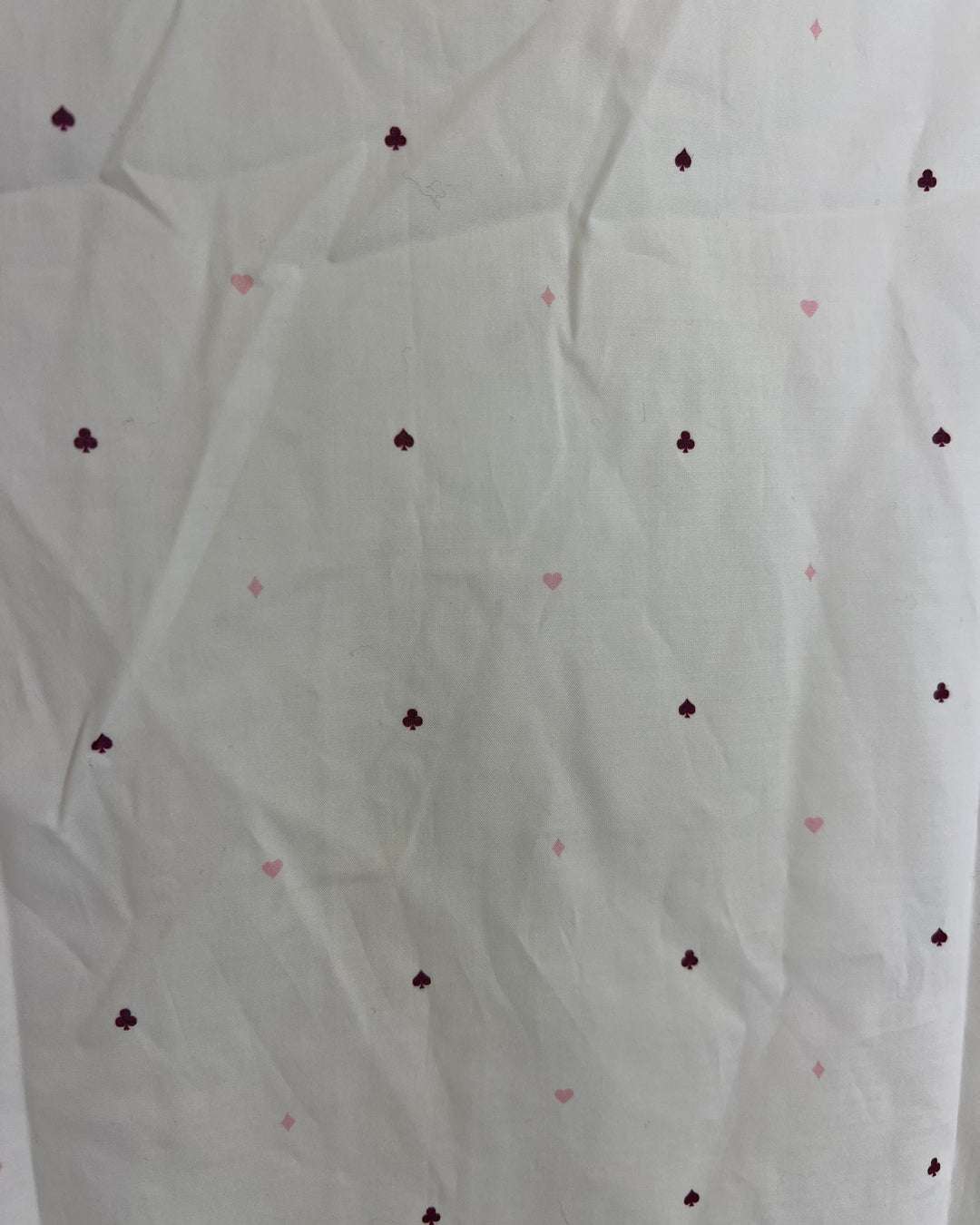 MENS White and Card Pips Print Slim Fit Dress Shirt - 15 1/2 x 35