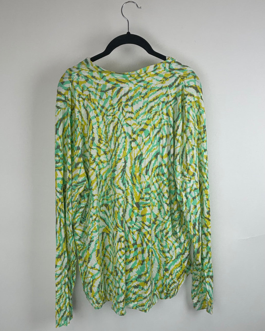 Mint Green and Yellow Abstract Line Pattern - Size 14/16