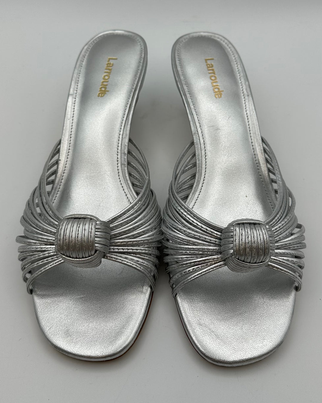 Silver Metallic Mule - Size 7