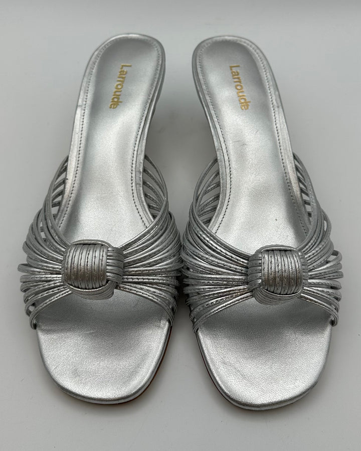 Silver Metallic Mule - Size 7