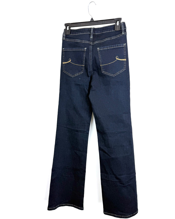 Deep Royal Indigo Loose-Fit Stretch Jeans - Size 2/4