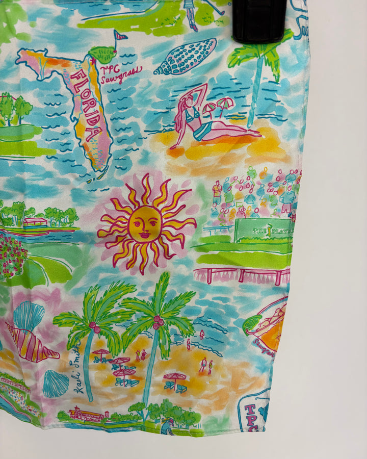 MENS Vibrant Florida Print Handkerchief