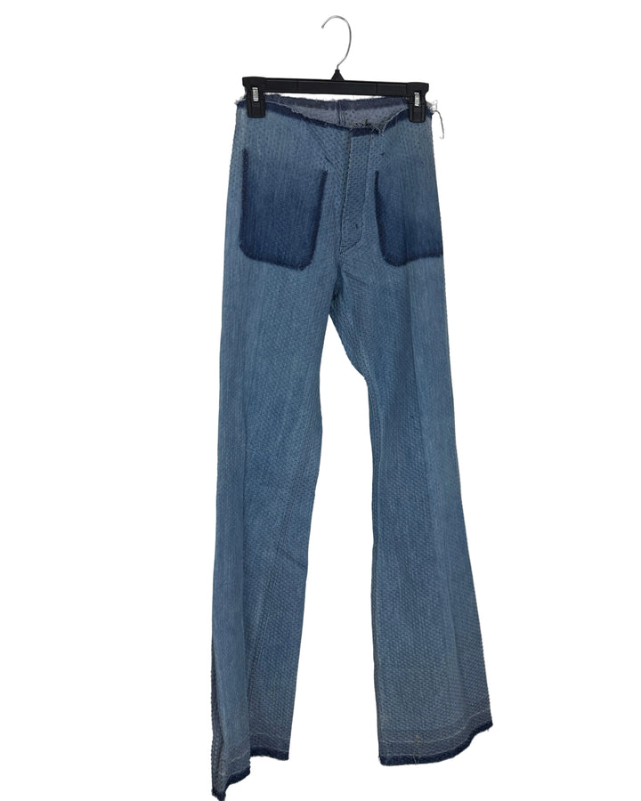 Textured Raw Hem Jeans- Size 4/6