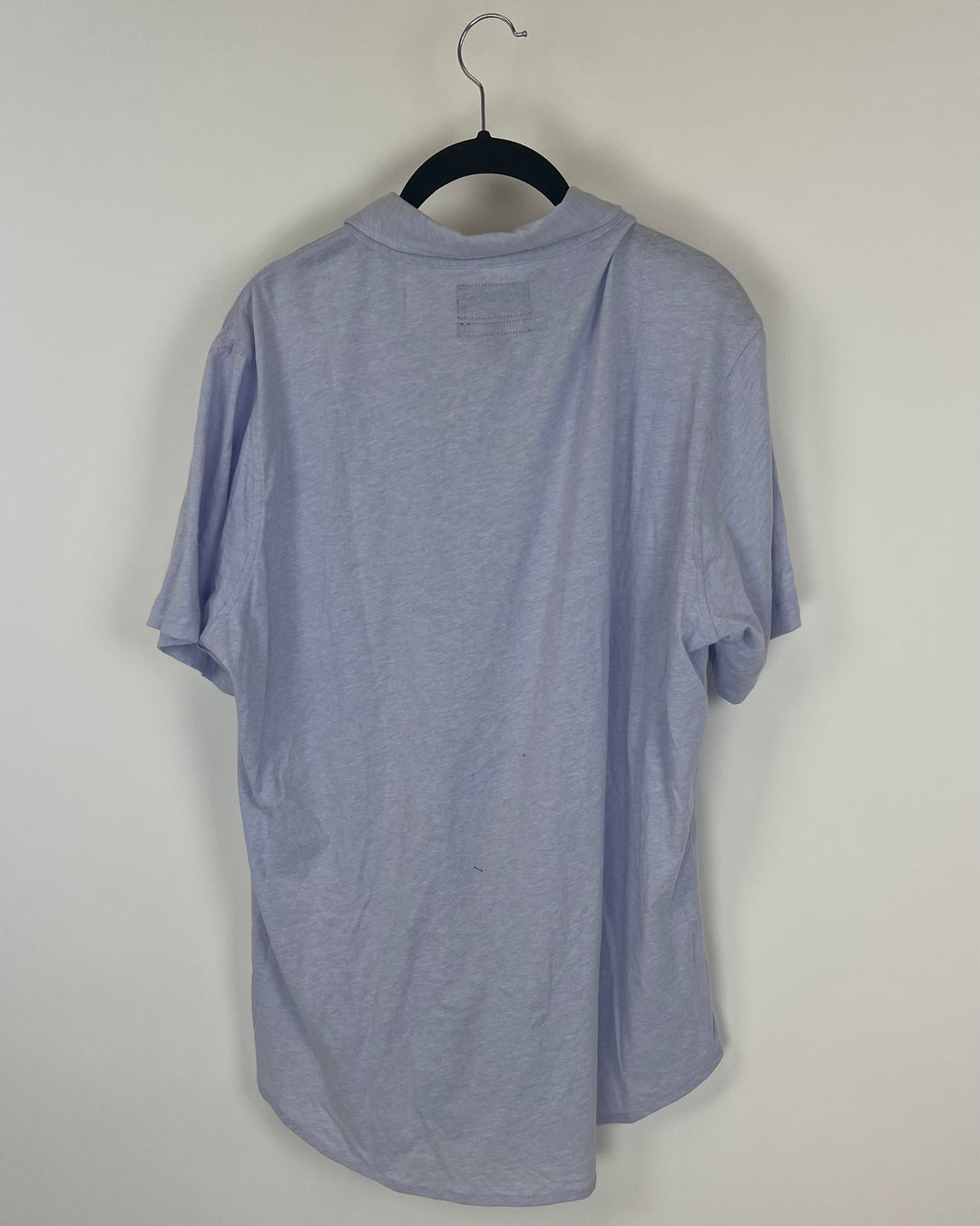 MENS Stretchy Light Purple Button-Up -  Medium