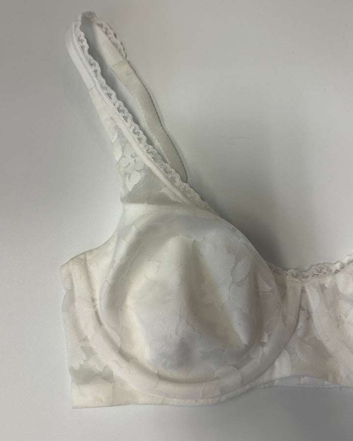 White Floral Underwire Multi Wear Strap Bra - 34C