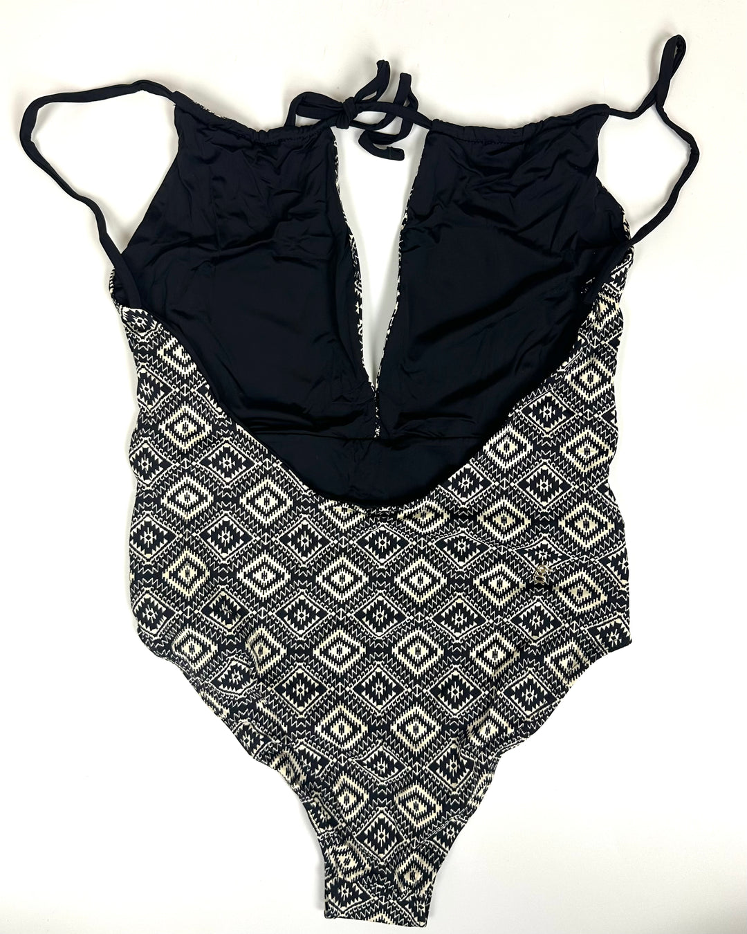 Cheeky Black & Cream Printed One Piece - Size 2/4