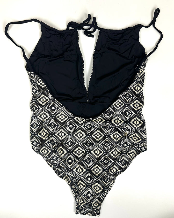 Cheeky Black & Cream Printed One Piece - Size 2/4