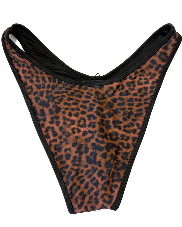 Leopard print cheeky bottoms - S