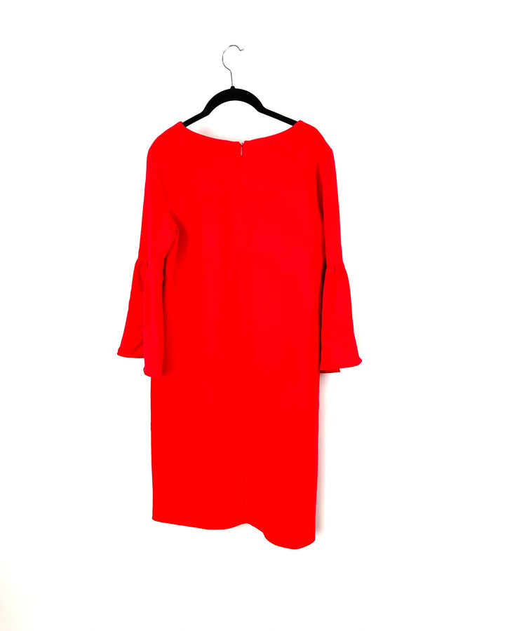 Red Bell Sleeve Dress - Size 4-6