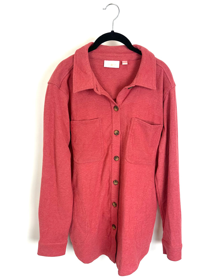Red Button Up Sweater- Size 6/8