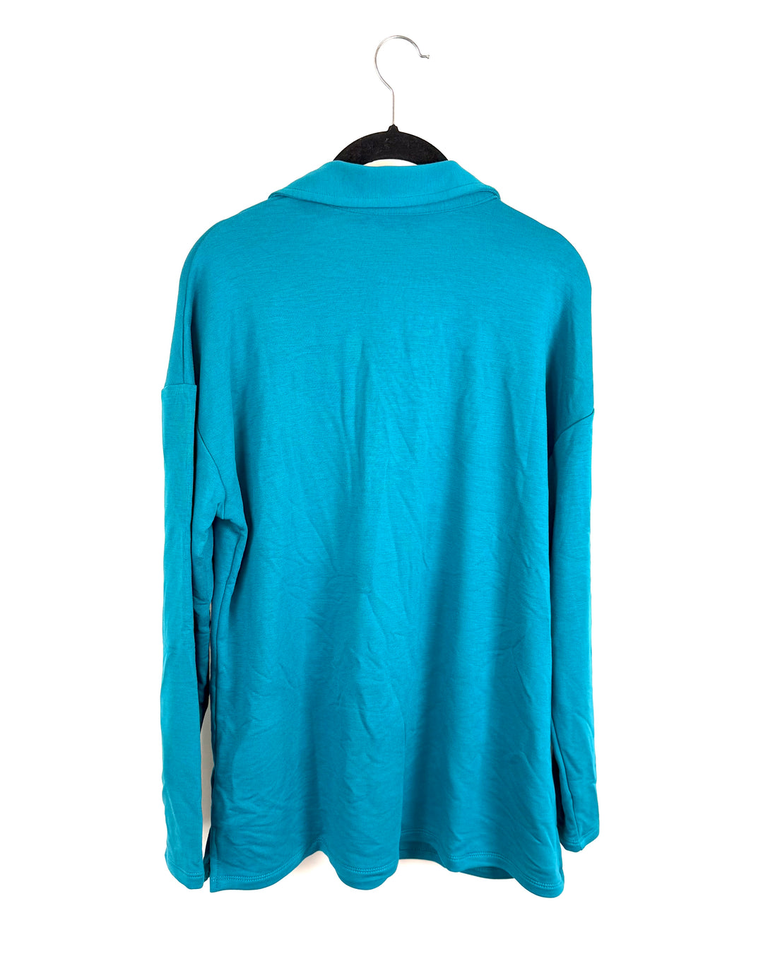 Teal Collared V-Neck Long Sleeve Top- Size 6/8