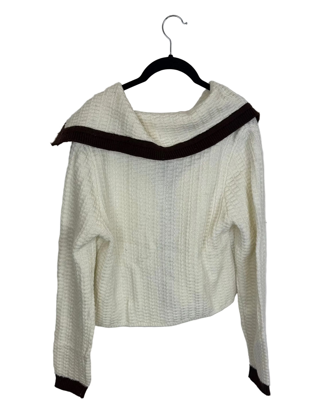 Contrast Collar Cardigan – Size 6/8