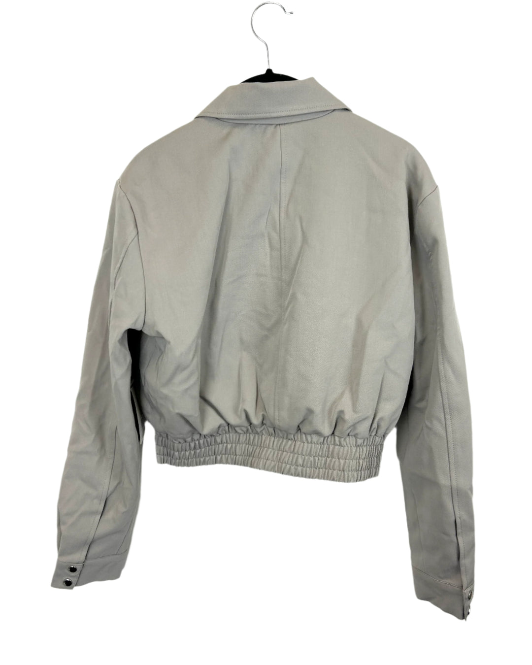 Jason Wu Grey Cropped Bomber Jacket- Extra Small