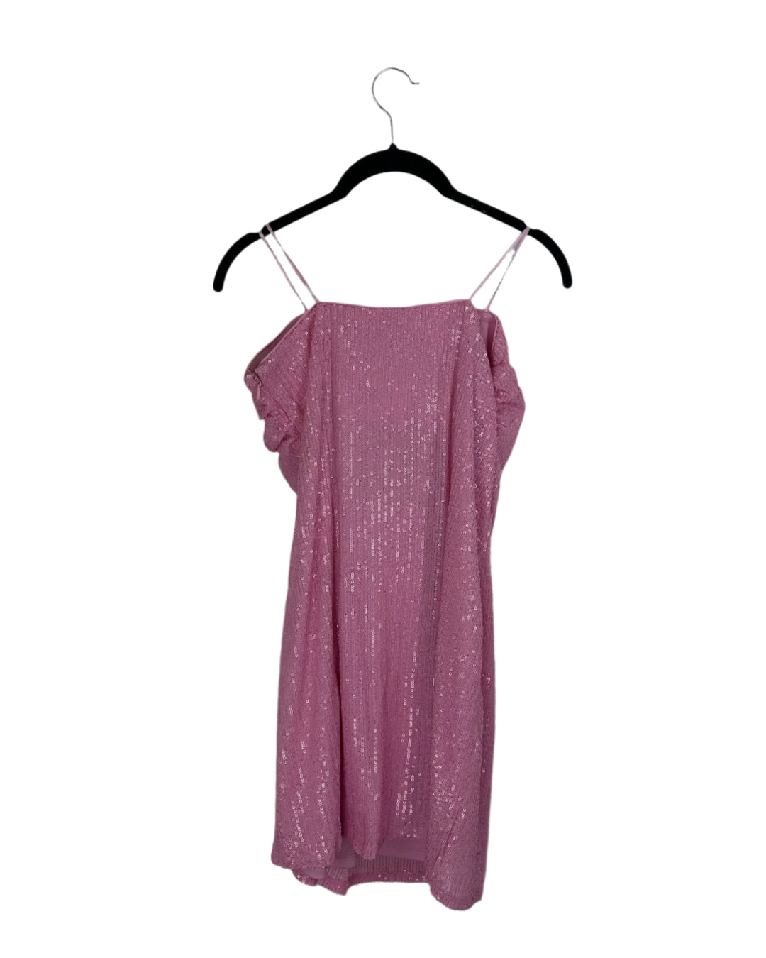 Pink Strapless Sequin Dress- Large