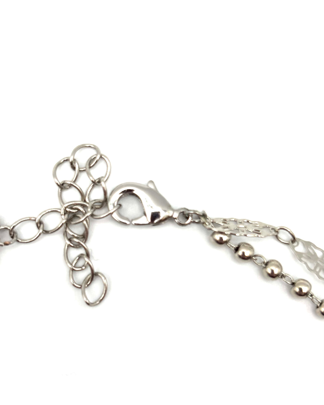 Silver Filigree and Ball Link Necklace