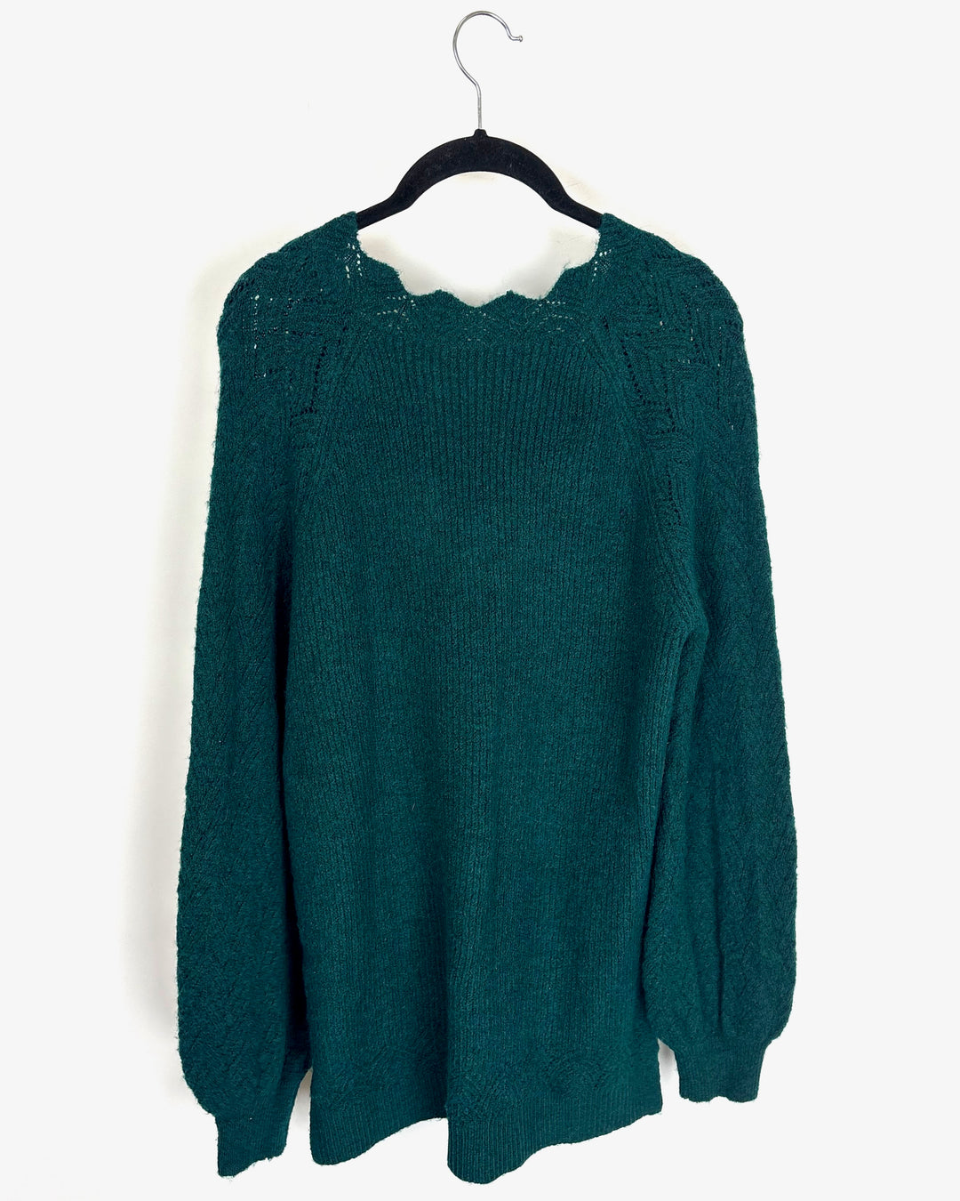 Teal Long Sleeve Knit Sweater - Size 6/8