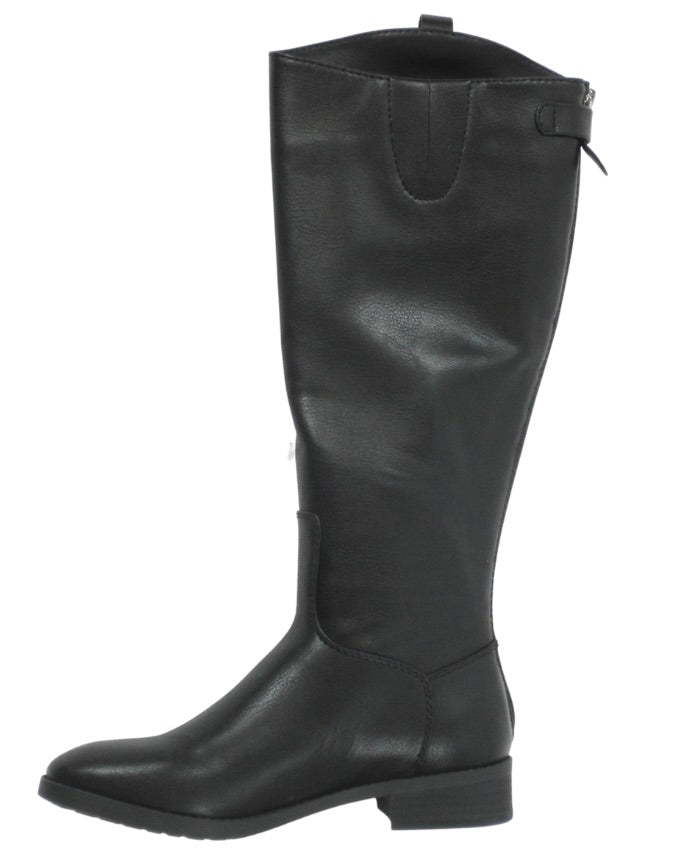 Black Faux Leather Boots - Size 5