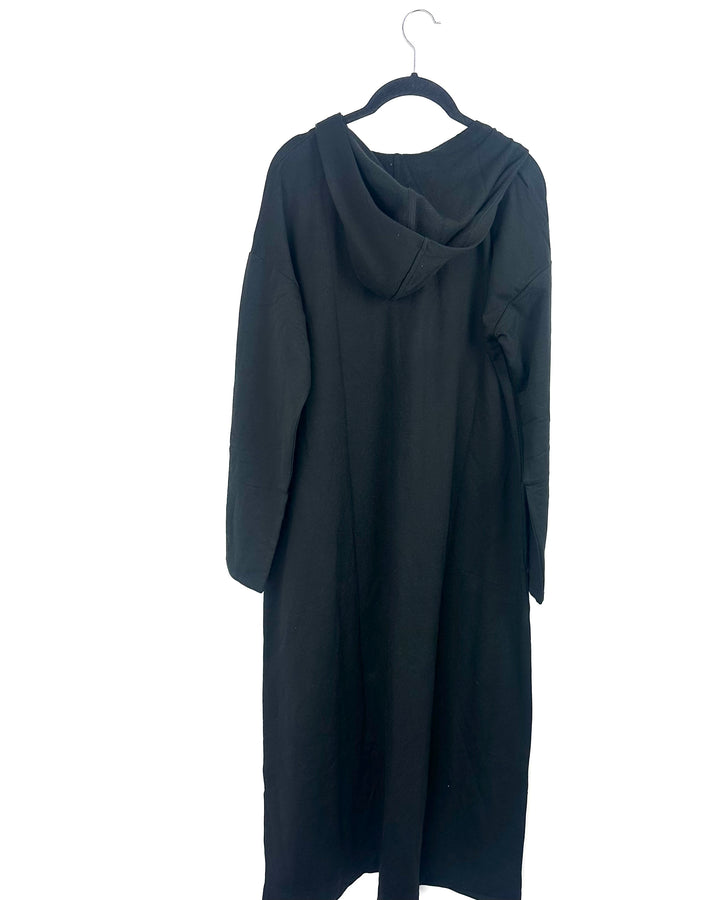 Black Long Dress With Hood - Size 10/12