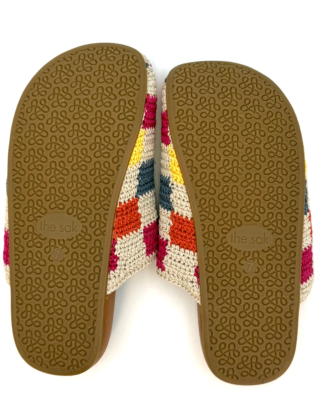 Beige Multi Checkered Clogs -  Size 7, 8 and 10