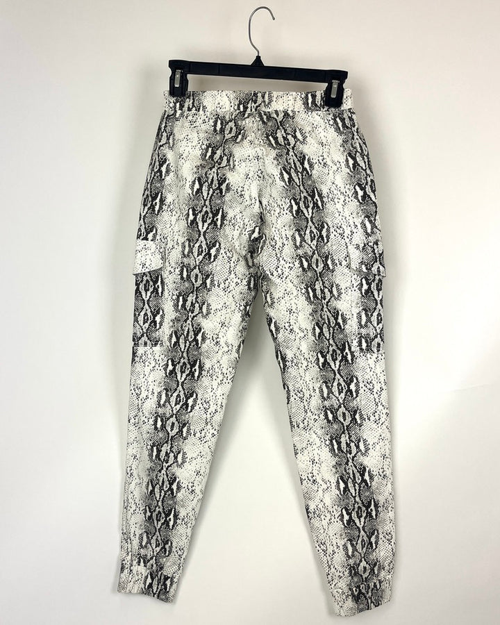 Snakeskin Cargo Joggers - Size 2/4
