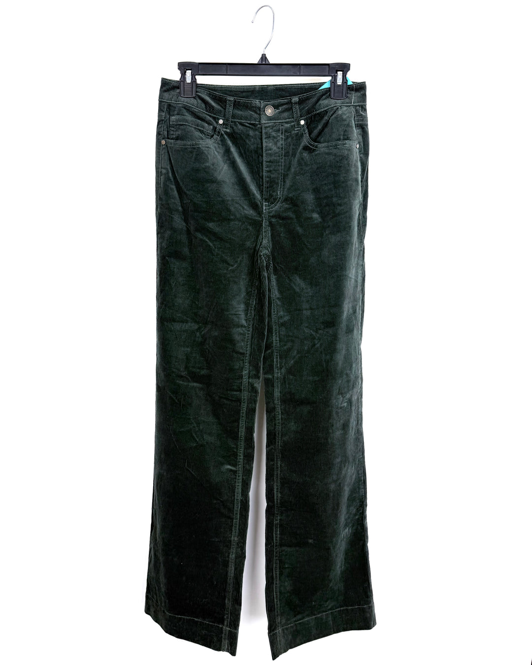 Dark Evergreen Slightly Baggy Corduroy Pants - Size 4/6