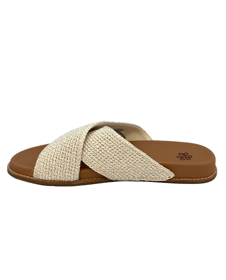 Cream Crochet Criss Cross Sandals - Size 7 and 10