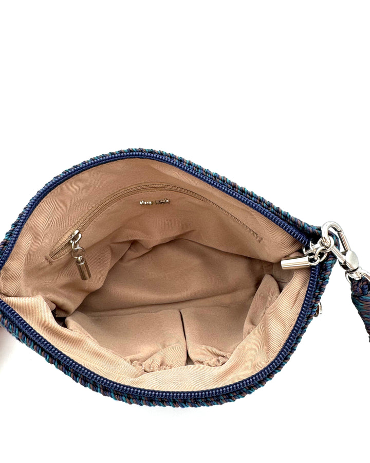 Multi-Color Striped Crochet Wristlet