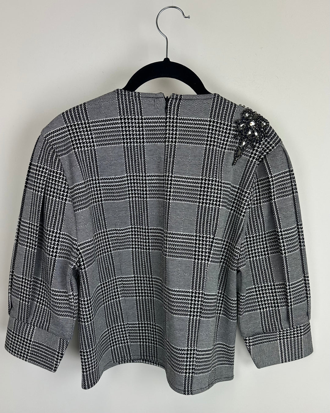Black and White Houndstooth Top- 6/8