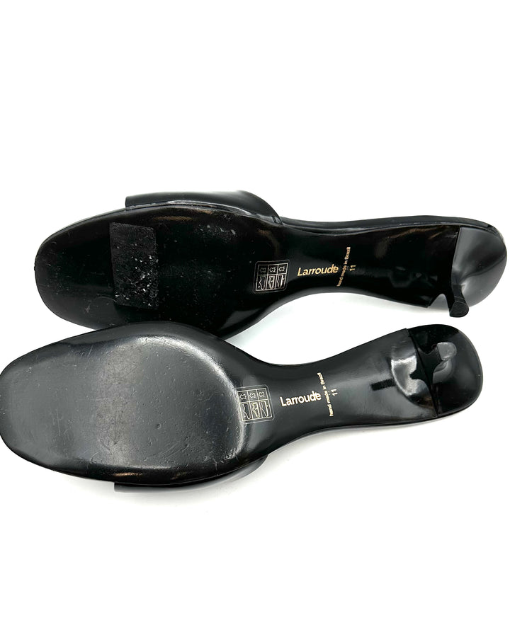 Black Patent Leather Mule - Size 9.5