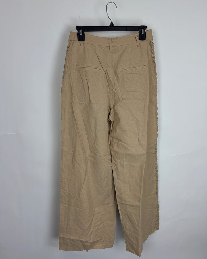 Light Brown Wide Leg Pant - Size 8