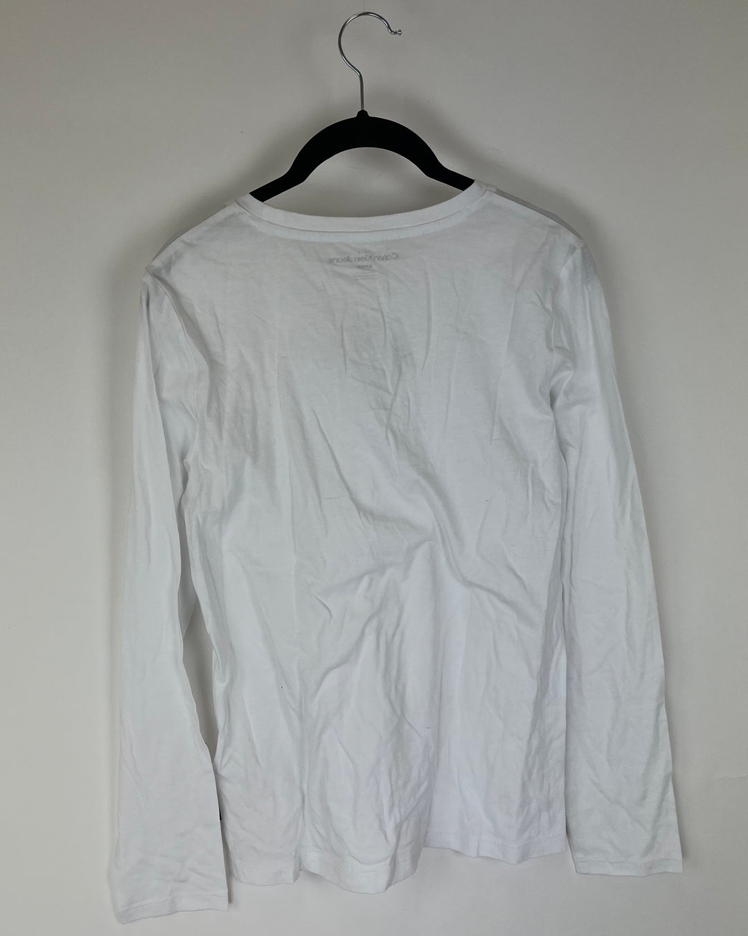 White "Calvin Klein Jeans" Long Sleeve Top - Size 2/4