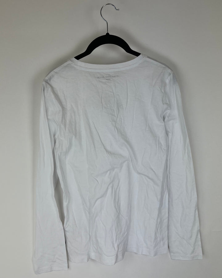 White "Calvin Klein Jeans" Long Sleeve Top - Size 2/4
