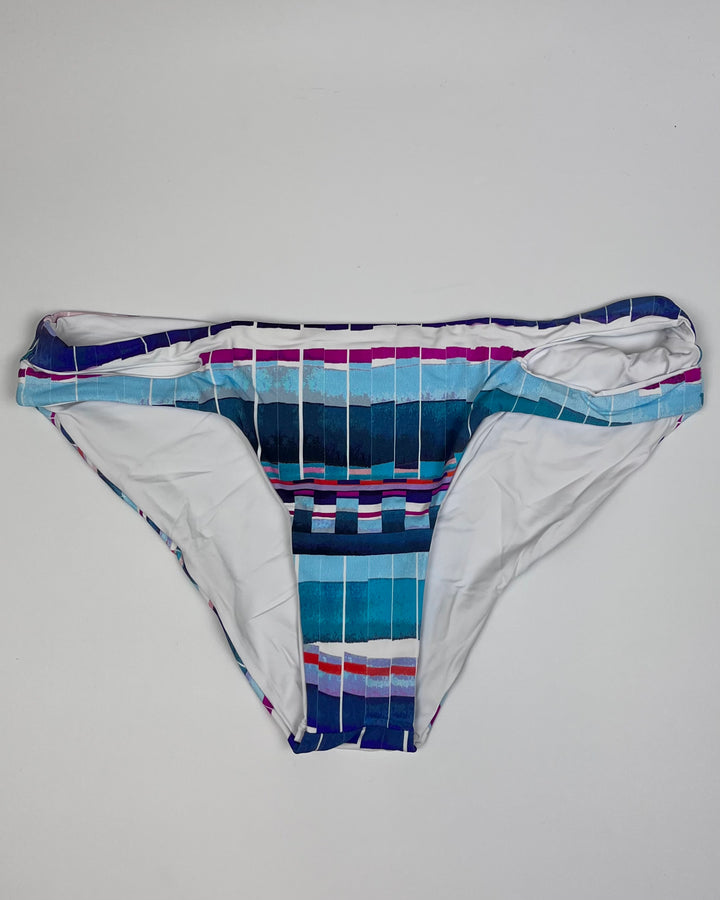 Watercolor Blue Side Cut Out Bikini Bottom - Small and Large