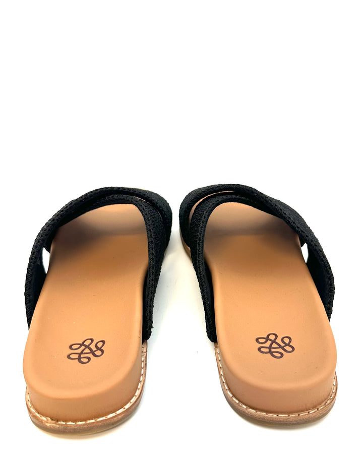 Black Criss Cross Sandals - Size 6