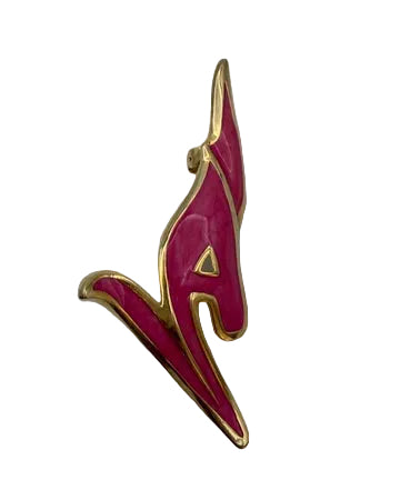 Gold and Pink Enamel Oversized Ear Cuffs