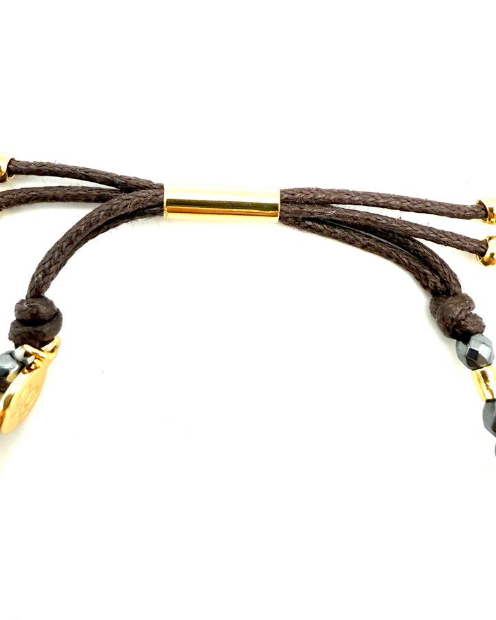 Brown Rope Bracelet with Beads