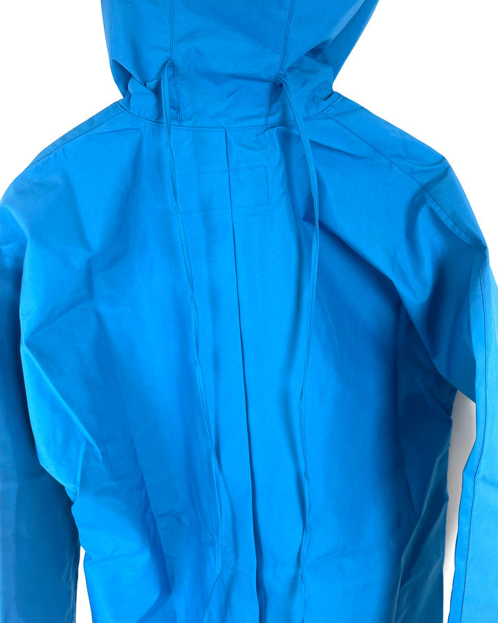 Bright Blue Long Raincoat With Hood - Size 2/4, 6/8,  8/10, and 10/12