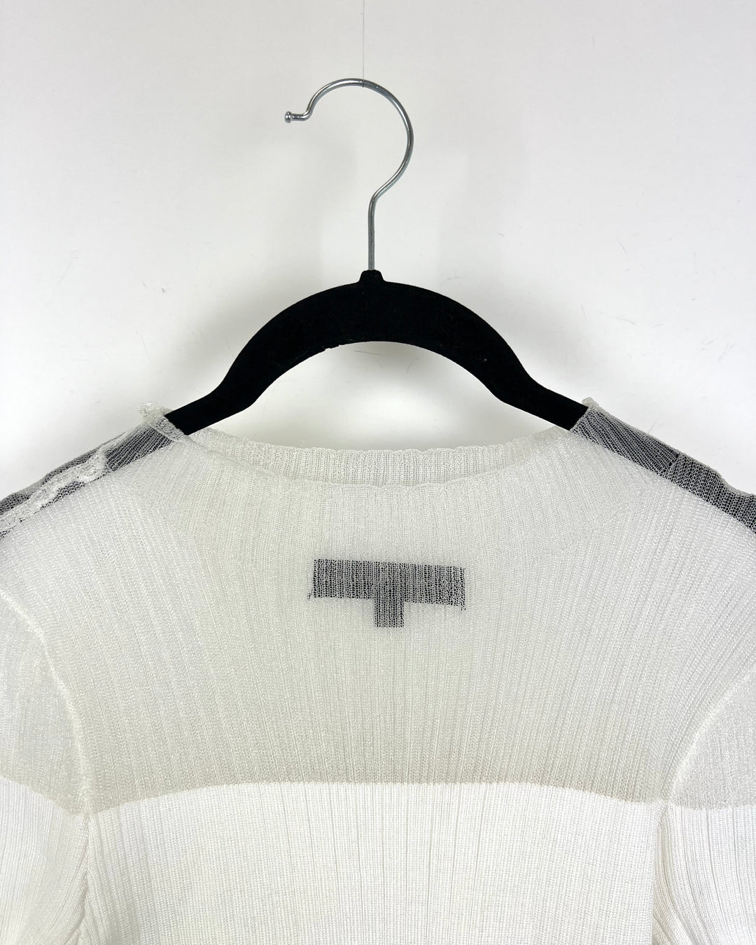 White Ribbed Body Con Dress - Size 2/4