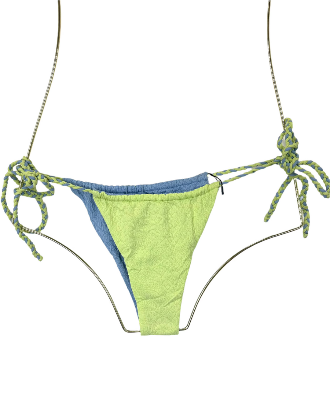 Blue and Green Ultra Cheeky Side Tie Bikini Bottoms - M, XL, XXL, XXXL