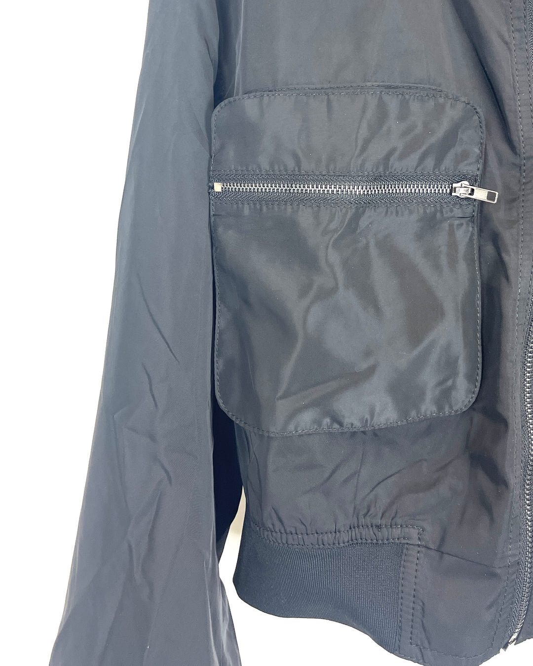 Black Parachute Zip-Up Jacket - Size 2/4