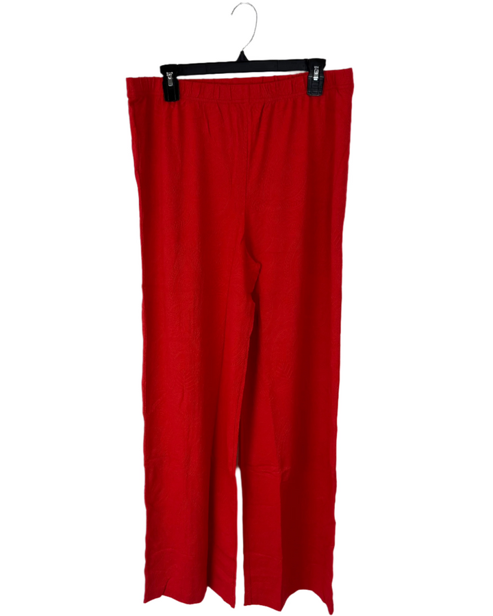Red Embossed Coverup Pants - Extra Large/Extra Extra Large