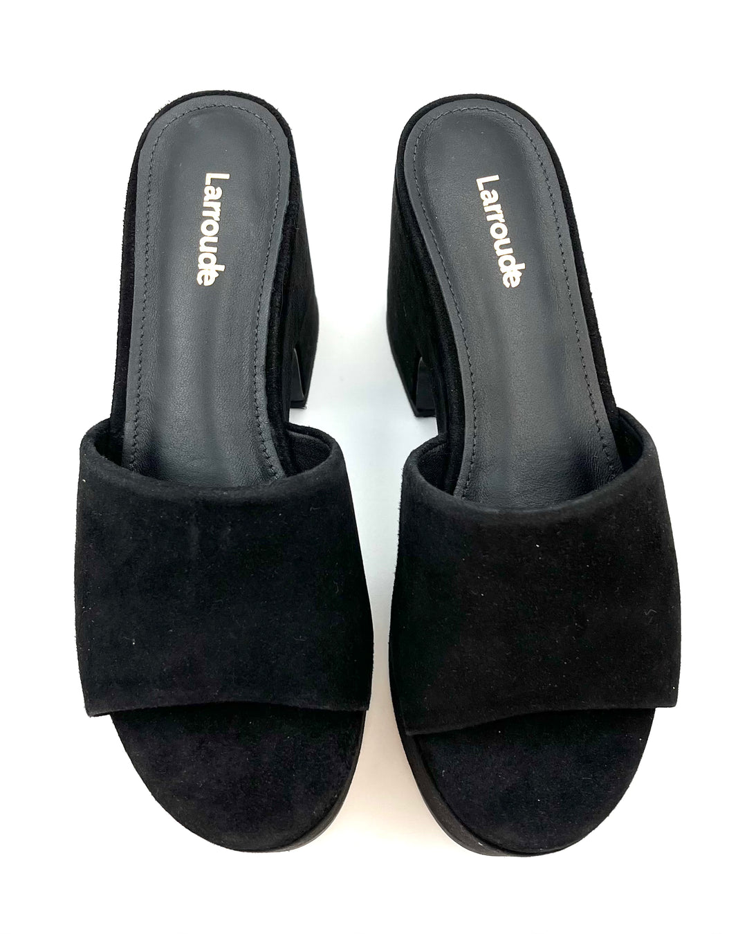 Black Suede Platform Sandal - Size 5
