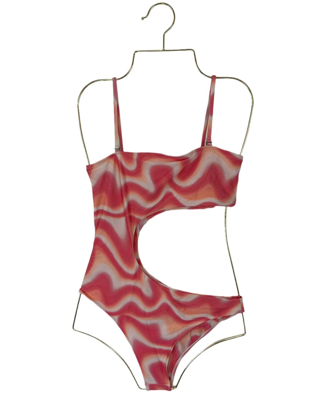 Pink Cut Out One Piece Swimsuit - S, M, L, XL, XXL